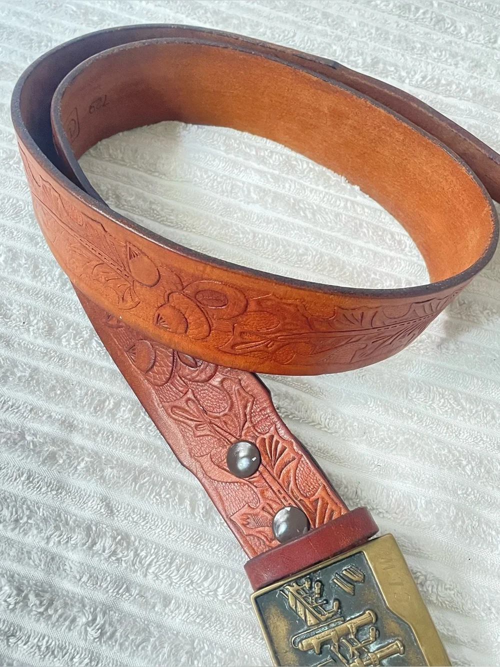 Vintage Joffre Alta Alberta Canada Solid Brass Belt - Picture 6 of 9